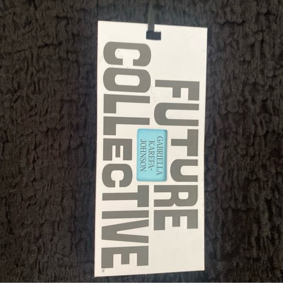 NWT Future Collective Black Textured Crop Top - Picture 6 of 13